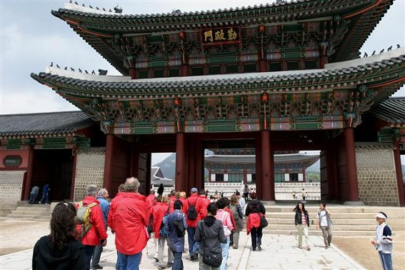 Allemaal het Gyeongbok Palace in