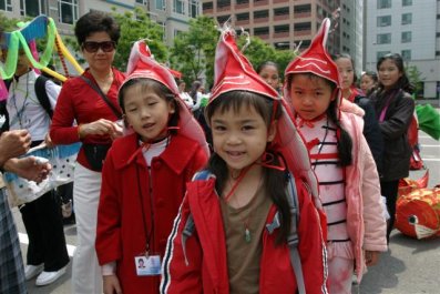 Chinese kindergroep die ook optreedt