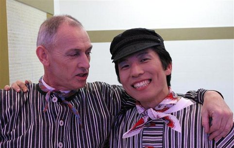 Huub en onze tijdelijke Koreaanse danser Woo Seok