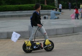 De stawielen met hulpmotor die we zagen