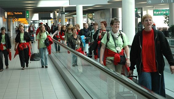 Eindelijk op Schiphol!