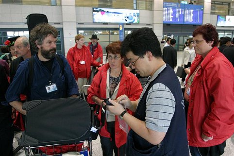 Aankomst in Korea