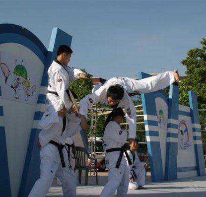 Taekwondo demonstratie