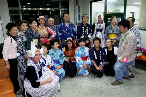 Groepsfoto met japan